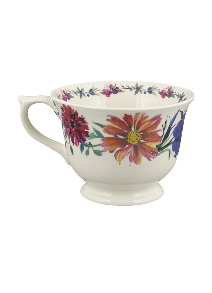 Garden Flowers Large Teacup & Saucer