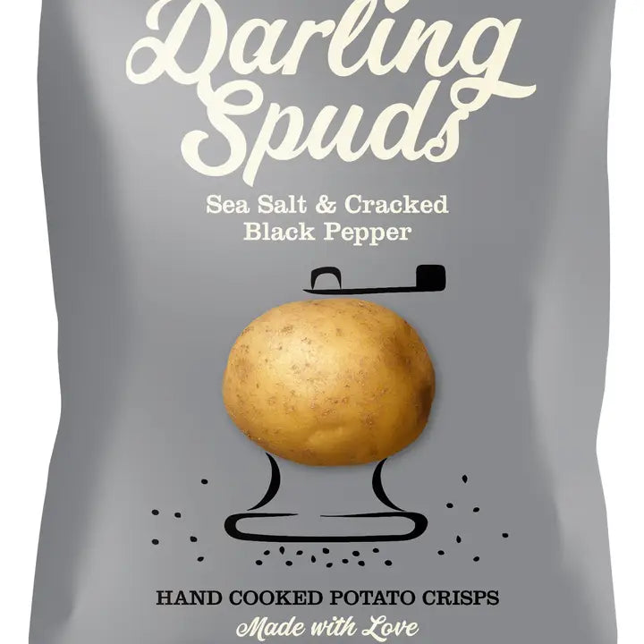 Darling Spuds Sea Salt & Cracked Black Pepper Crisps