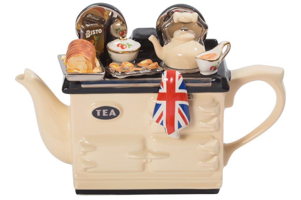 British Roast Dinner Large Aga Teapot - Cream – The Bee's Knees British ...