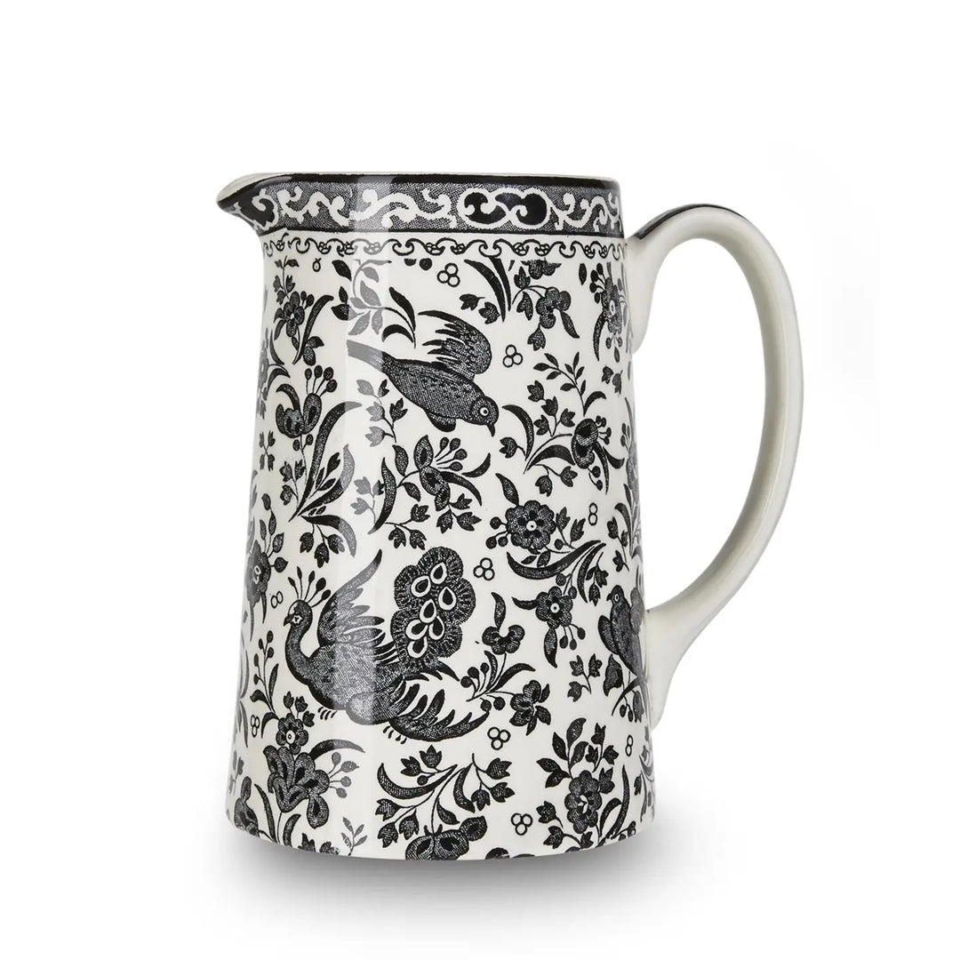 Black Regal Peacock Medium Tankard Jug