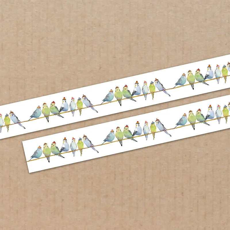 Budgies in Beanies 15mm Washi Tape