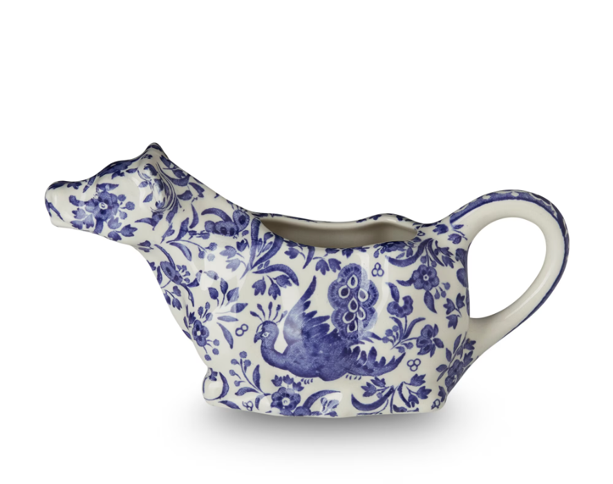 Blue Regal Peacock Cow Creamer Boxed