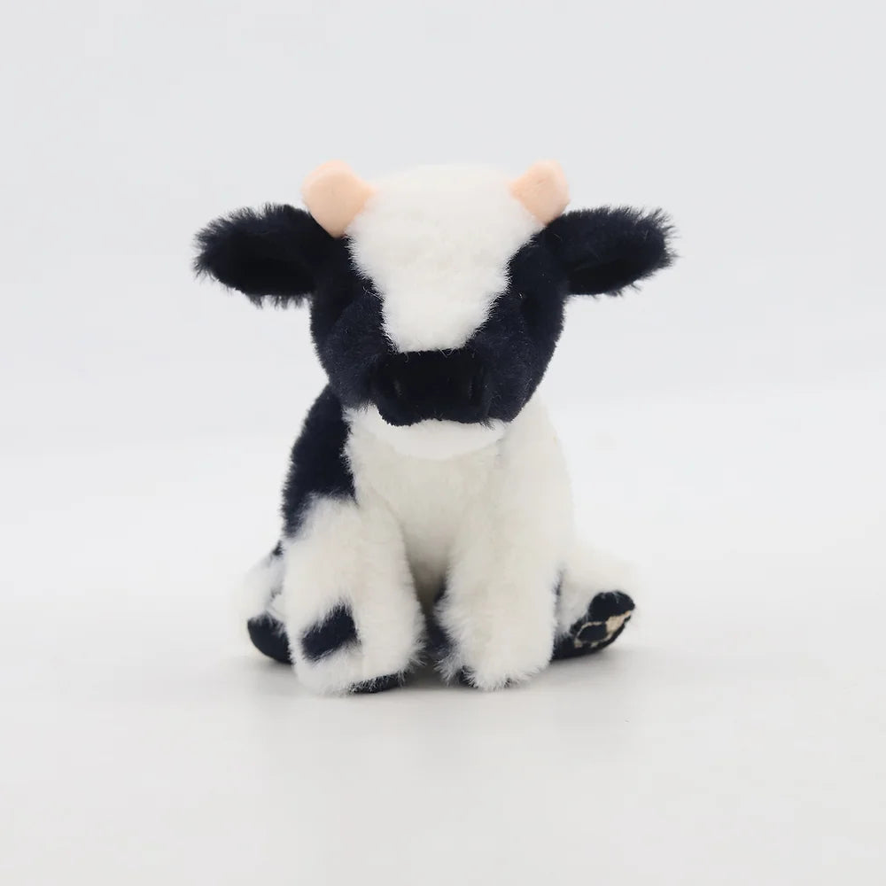 Black and White Dairy Cow Plush Baby Soft Mini Toy