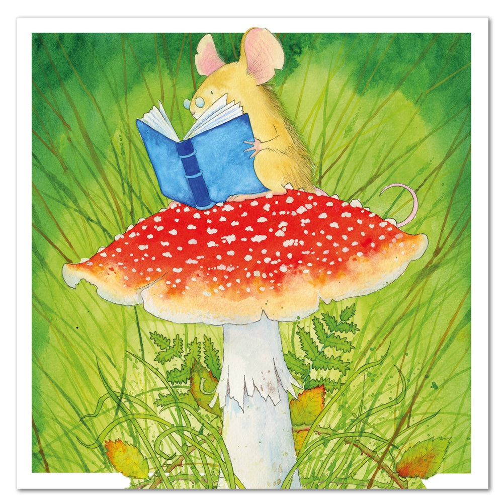 Mouse on a Toadstool Greetings Card