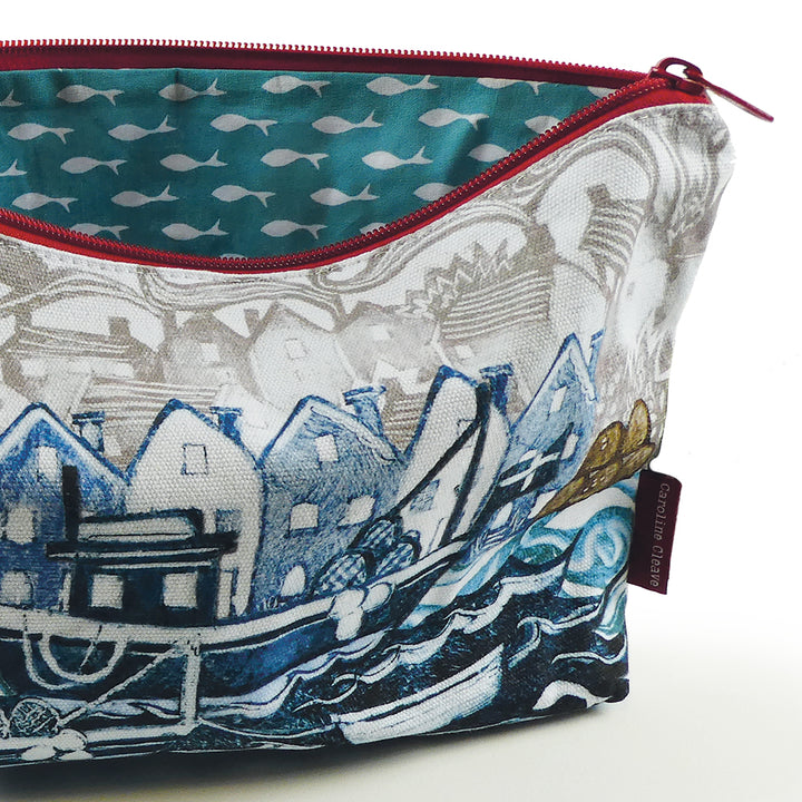 Fishing Village Zipped Pouch