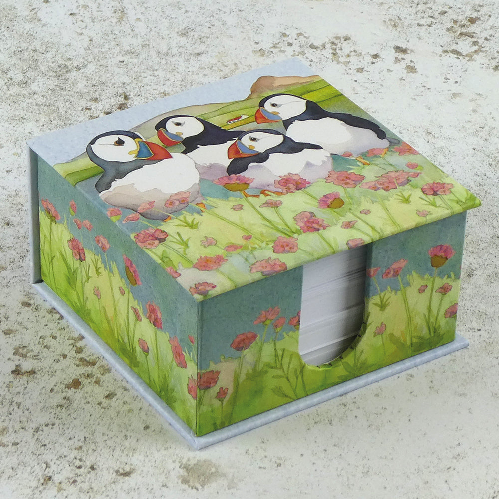 Sea Thrift Puffins Memo Box