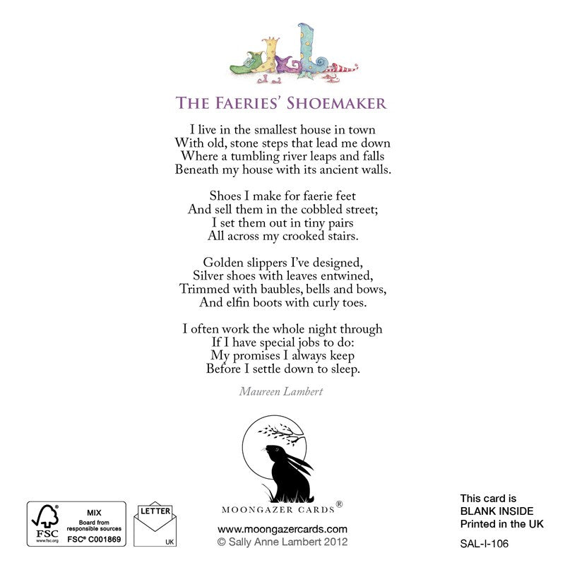 The Faeries' Shoemaker Card