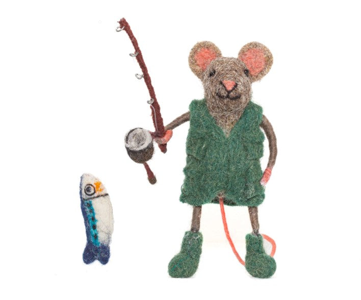 Fishing Felt Mouse