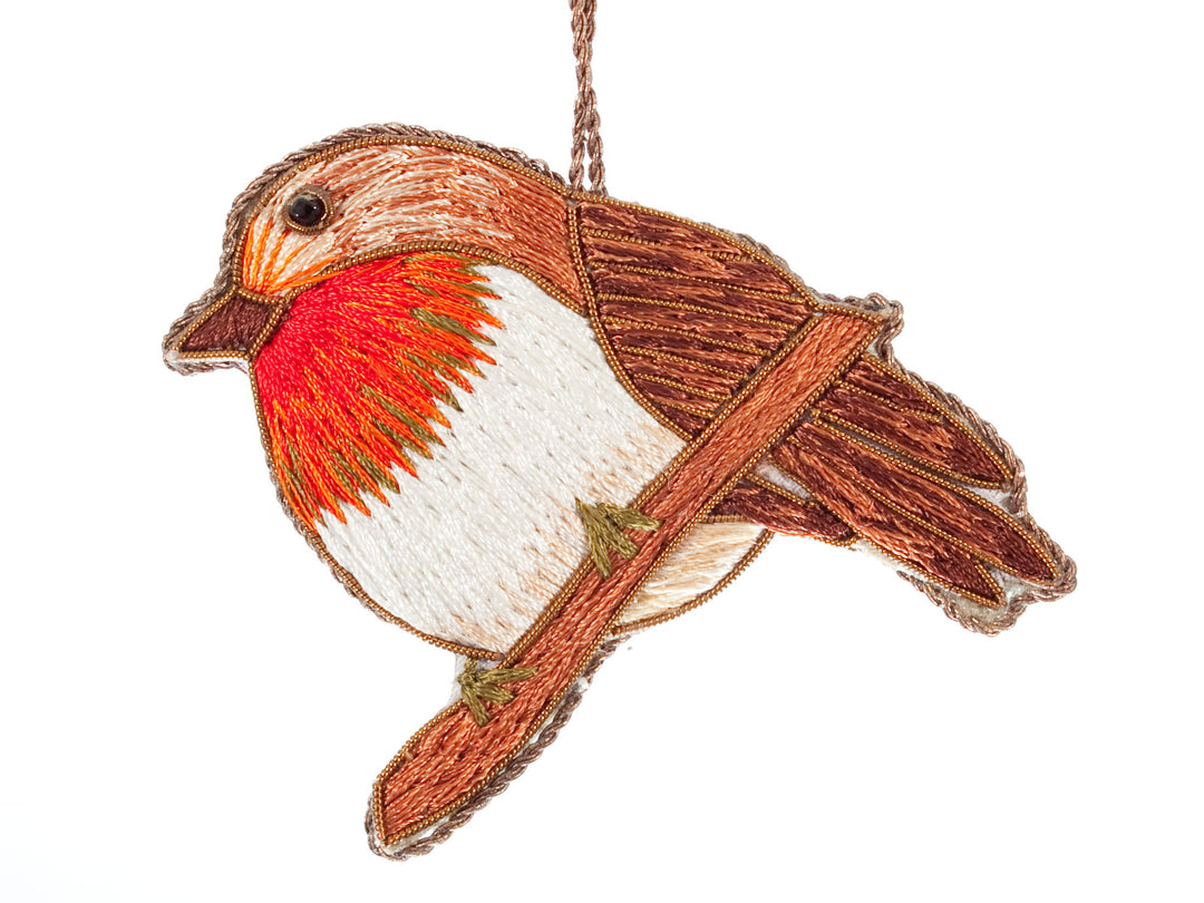 Silk Thread Robin Decoration