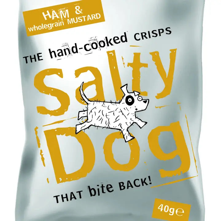 Salty Dog Hand Cooked Ham & Mustard Flavored Crisps