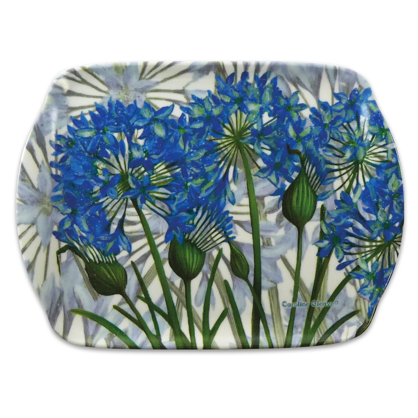 Caroline Cleave Bright & Colorful Agapanthus Melamine Scatter Tray ...