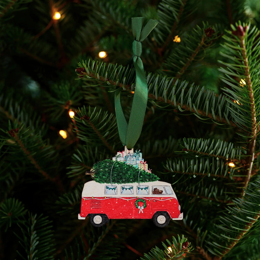 Camper Van Wooden Christmas Decoration