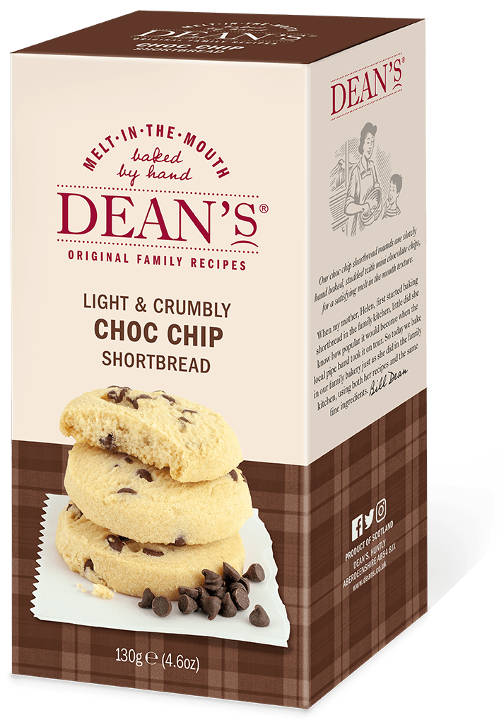 Dean's Light & Crumbly Choc Chip Shortbread Rounds 130g