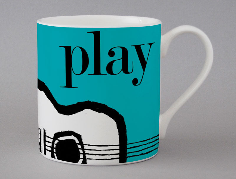 Graphic Guitar Mug - Blue