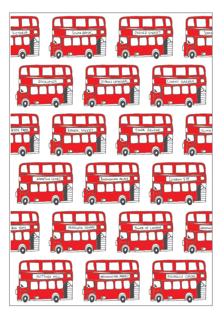 Simply London Bus Greeting Card