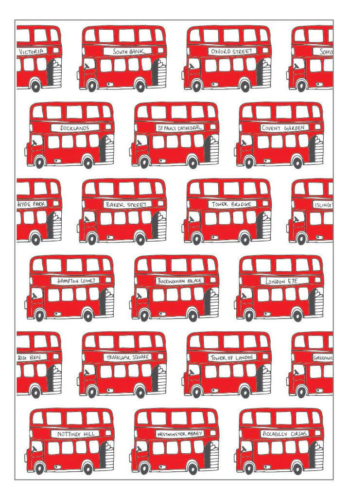 Simply London Bus Greeting Card