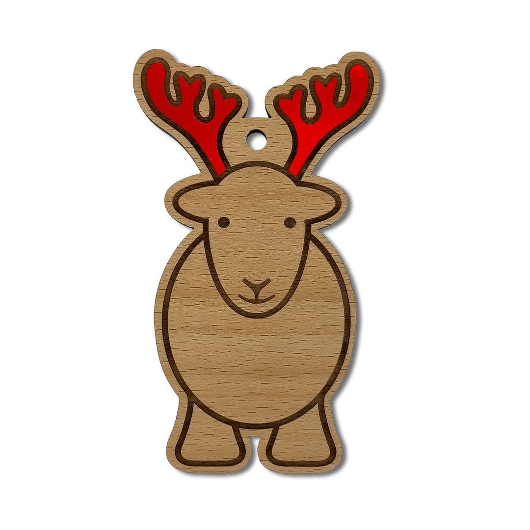 Herdy Reindeer Wooden Christmas Decoration