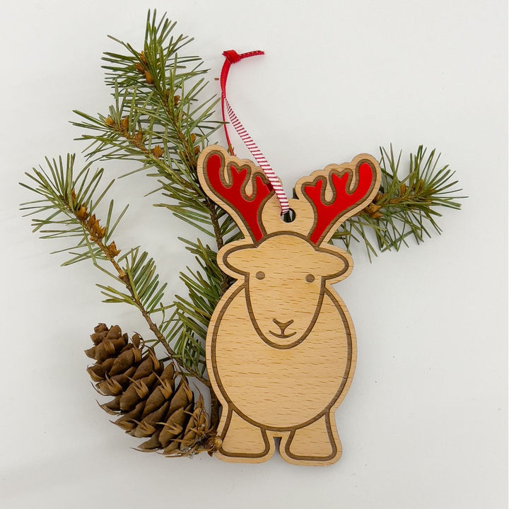 Herdy Reindeer Wooden Christmas Decoration