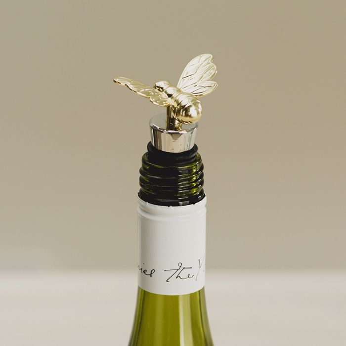 Gold Bee Bottle Stopper