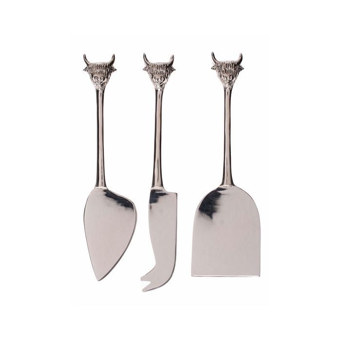 Highland Cow Cheese Knives Set of 3