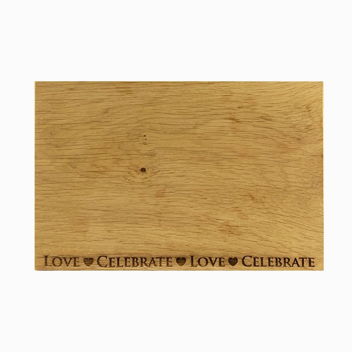 Love & Celebrate Oak Serving Board - 12in