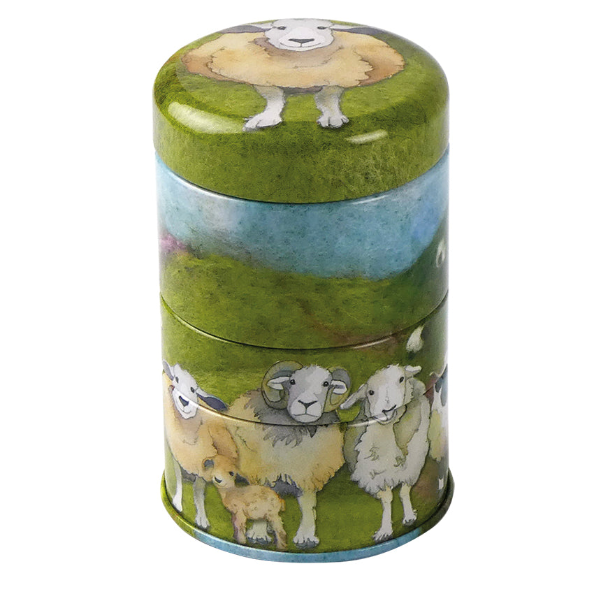 Felted Sheep Set of 3 Mini Stacker Tins