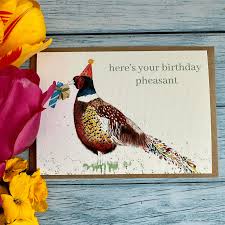 Here's Your Birthday Pheasant Eco-Card