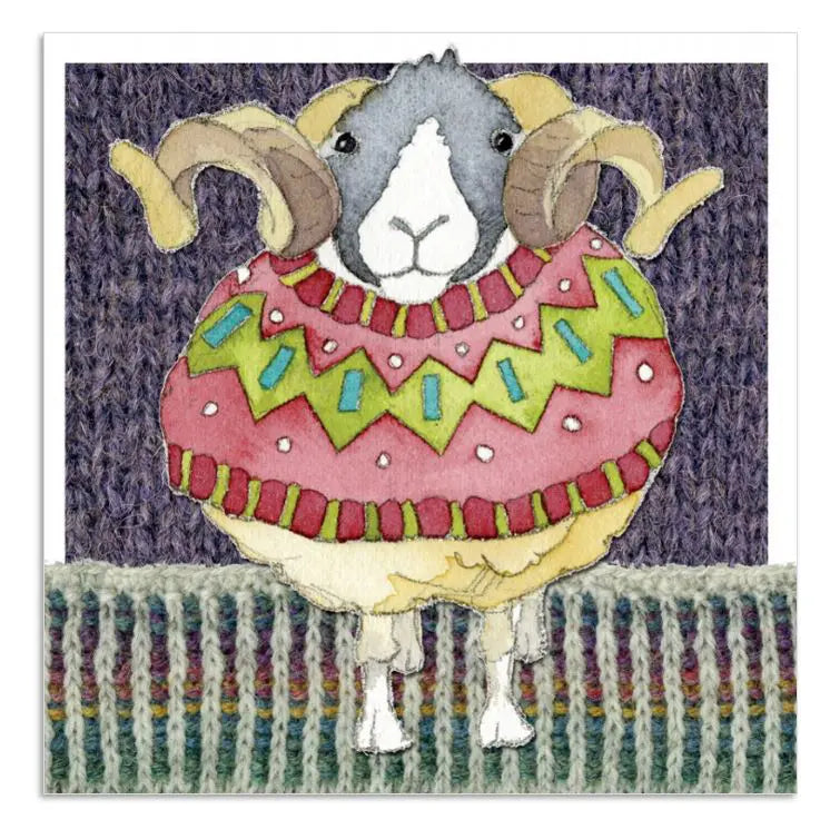 Sheep in Sweater Greetings Card