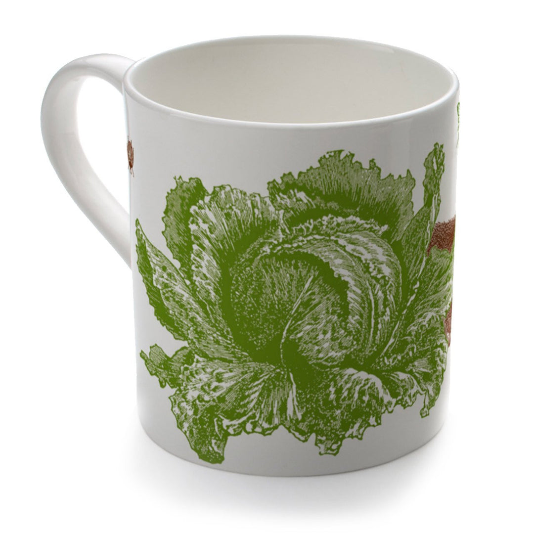 Rabbit & Cabbage Bone China Mug from Thornback & Peel