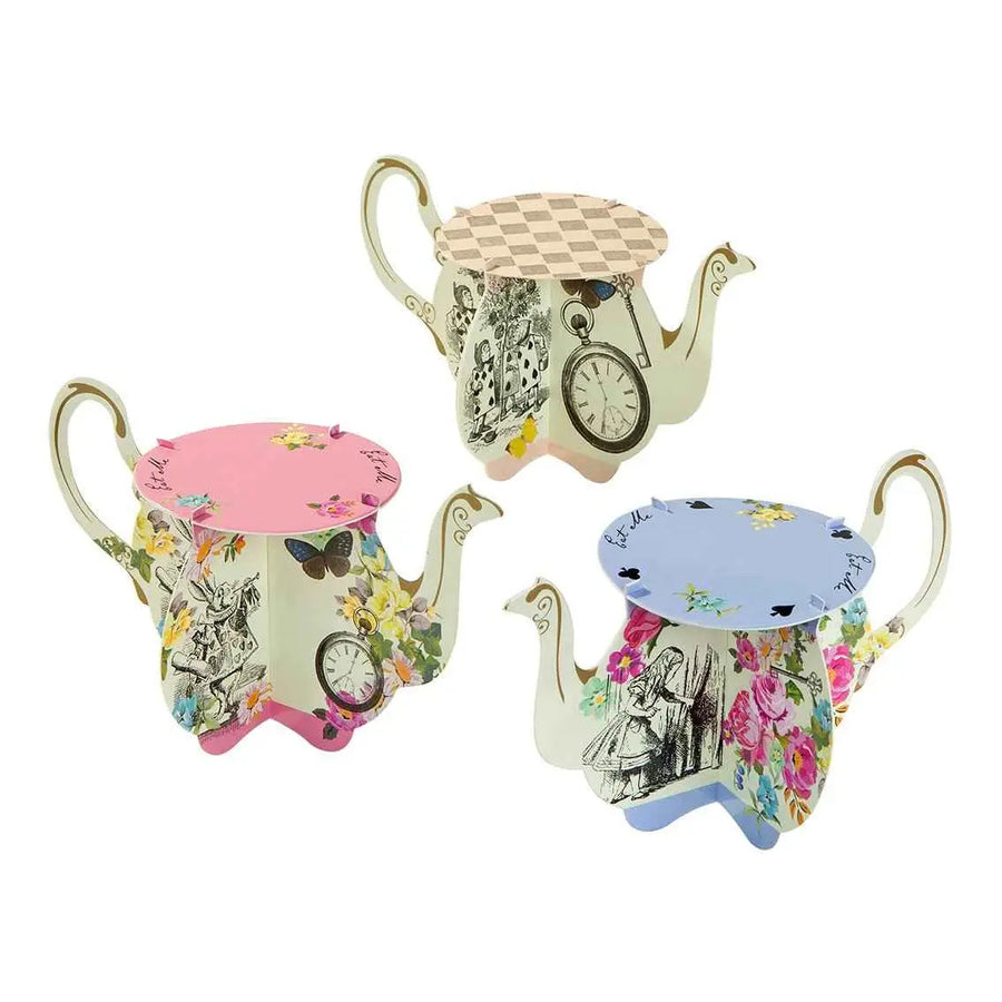 Alice in Wonderland Teapot Cake Stands - 6 pack