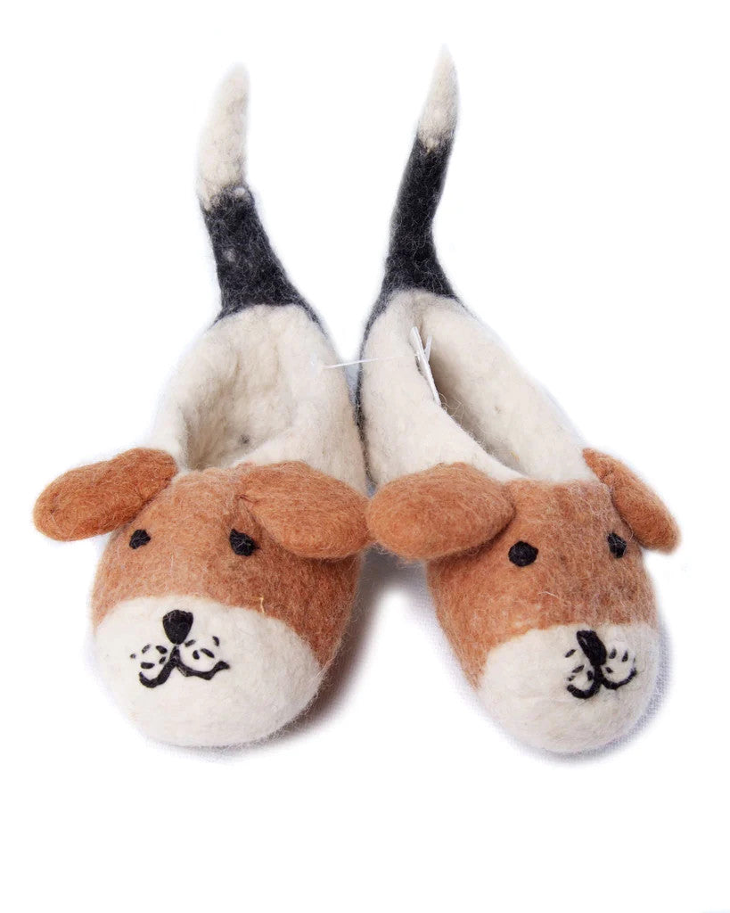Little Puppy Felted Baby Booties by Amica Felt.