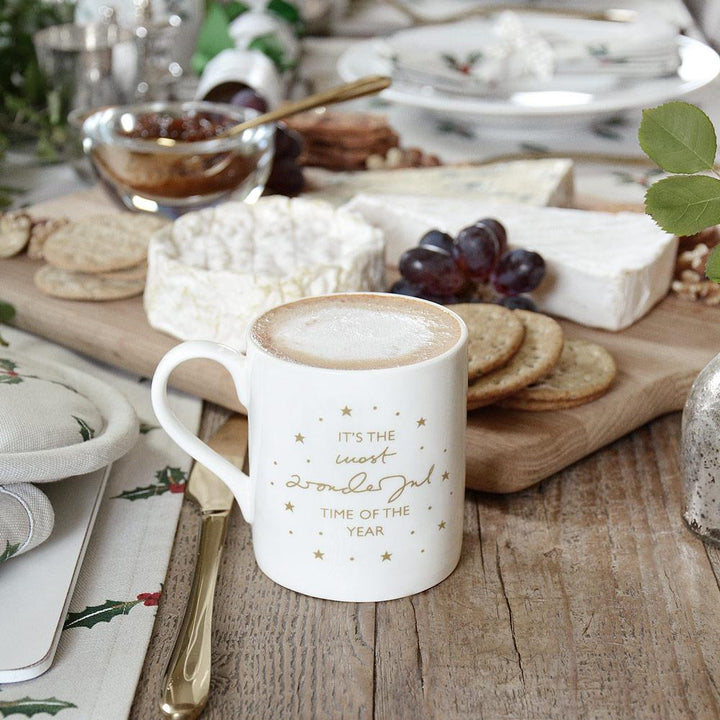 Sophie Allport Holly & Berry It's The Most Wonderful Time of the Year Mug boxed