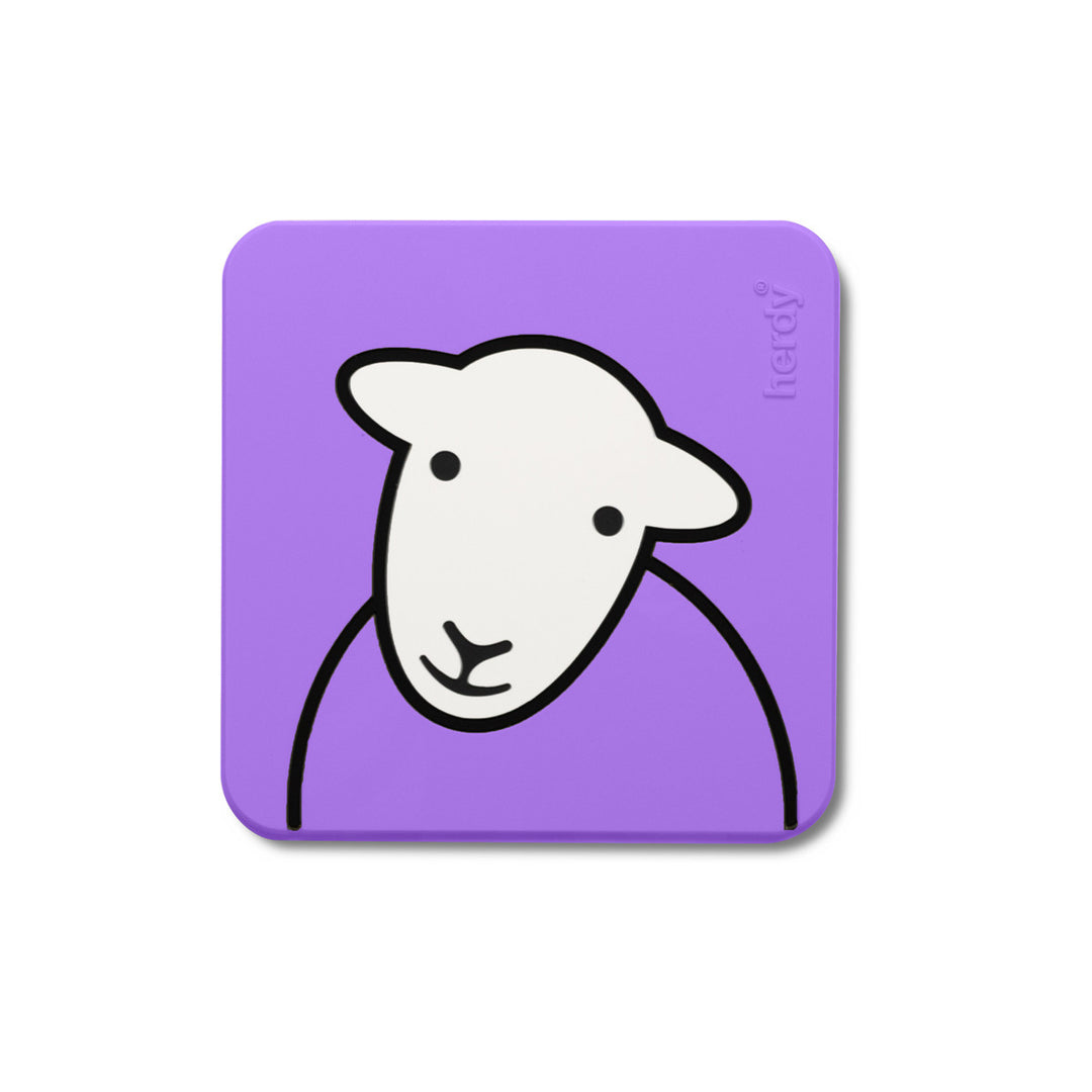 Herdy Hello PVC Coaster - Purple