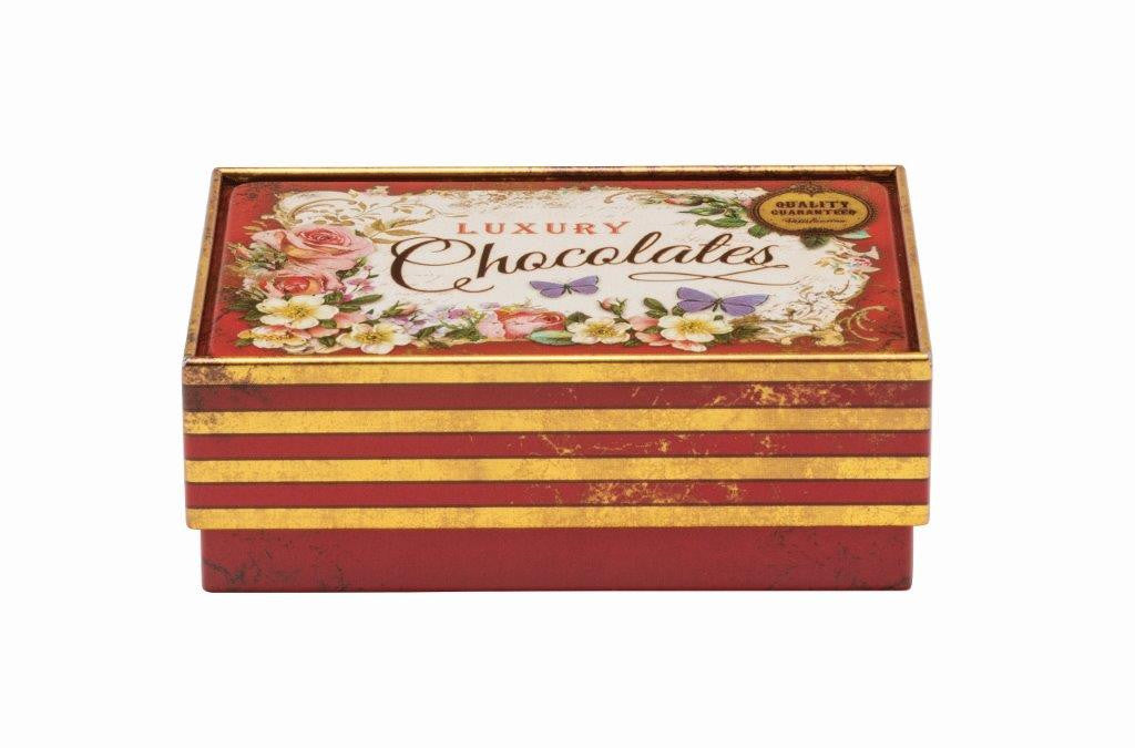 Nostalgia Red Chocolates Small Rectangular Tin