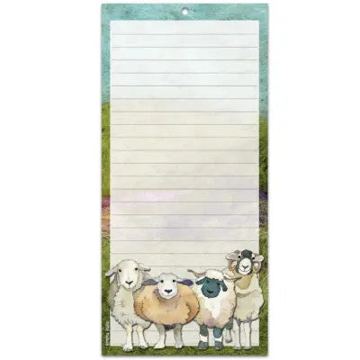 Felted Sheep Lined Magnetic Notepad by Emma Ball.