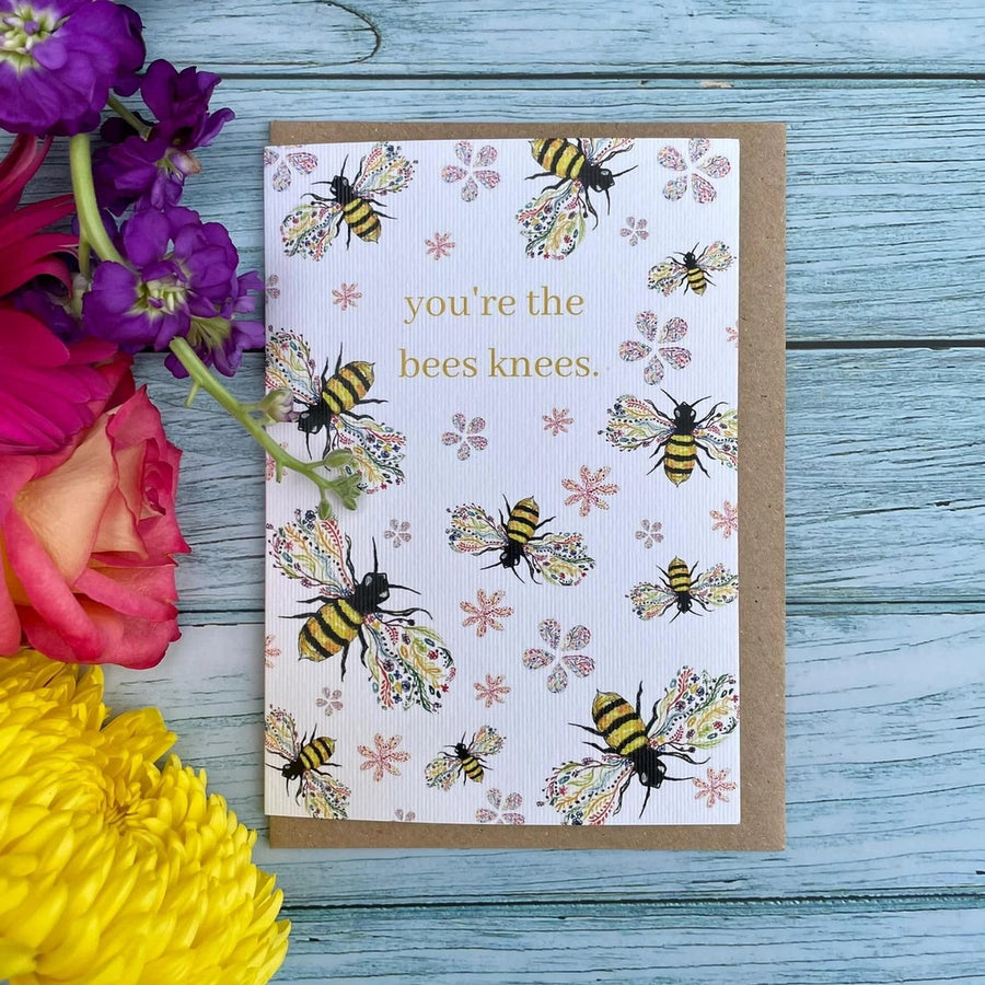 You're the Bees Knees Greetings Eco Card by Jen Winnett 