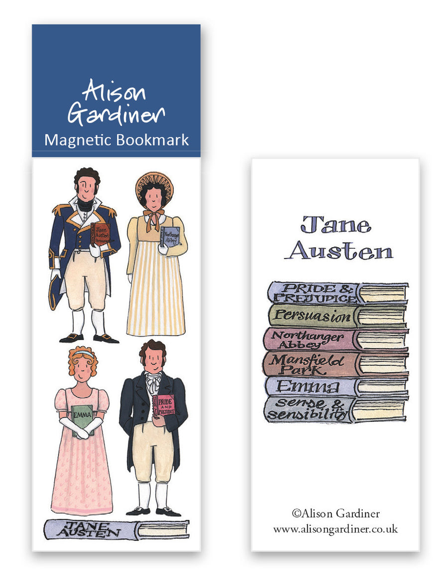 Jane Austen Magnetic bookmark from Alison Gardiner.