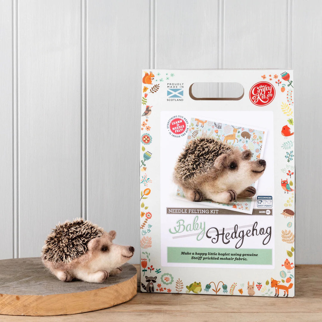 Baby Hedgehog Needle Felting Kit from The Crafty Kit Co. Made in Scotland