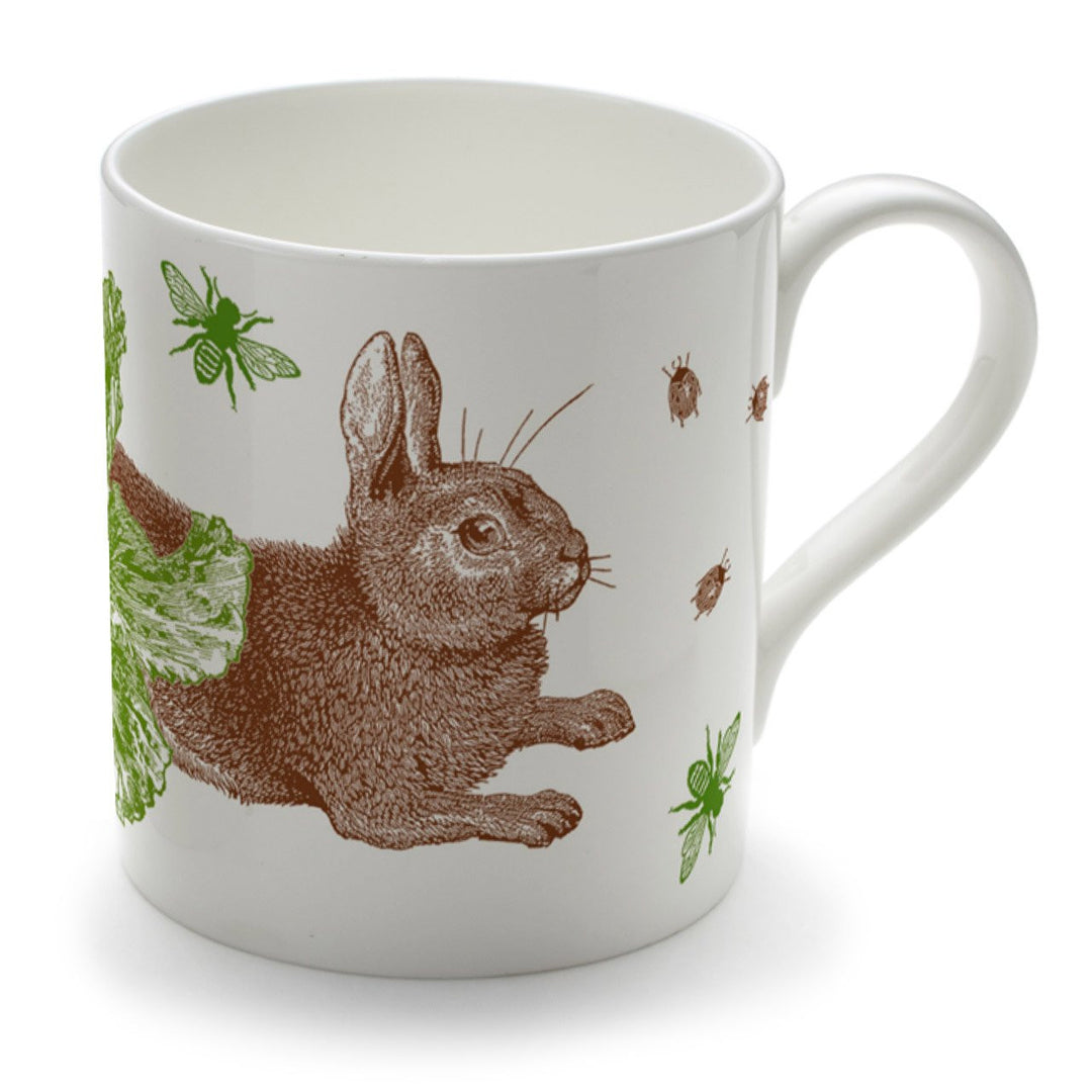 Rabbit & Cabbage Bone China Mug from Thornback & Peel