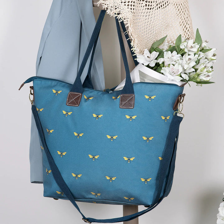 Sophie Allport Teal Bees Oundle Standard Bag.