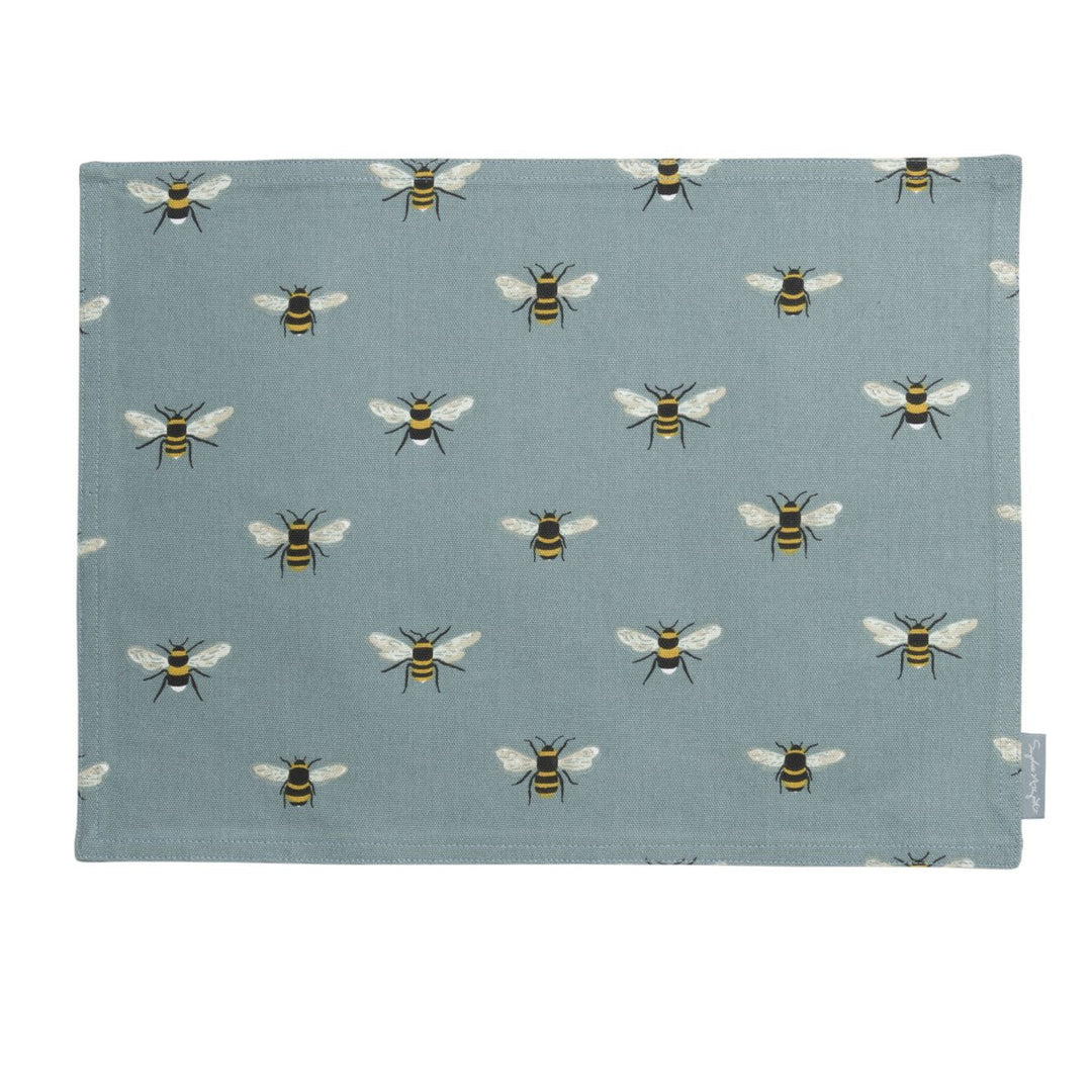 Sophie Allport Bees Fabric Placemat - Teal