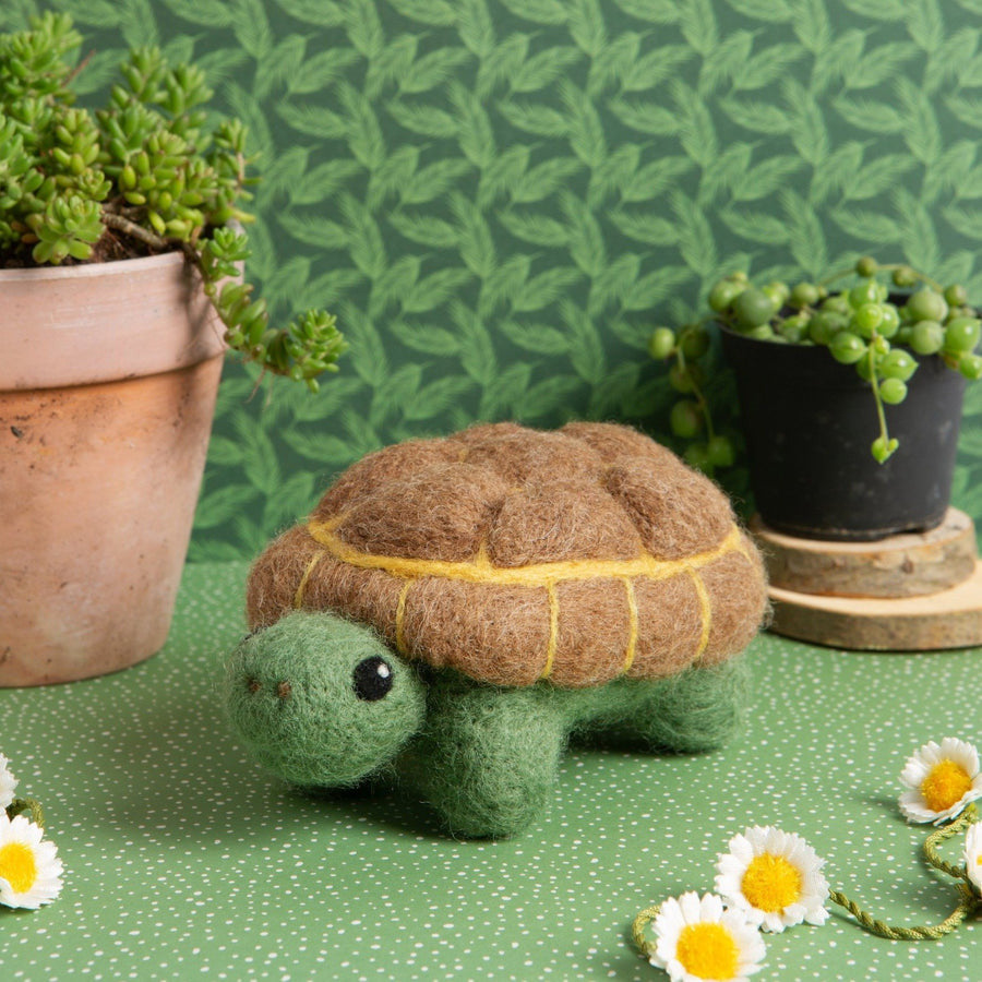 Tortoise Needle Felting Kit by Hawthorn Handmade.