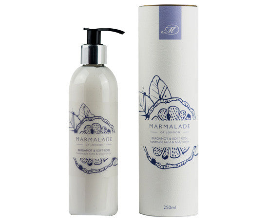 Bergamot & Soft Rose hand & body lotion from Marmalade of London.