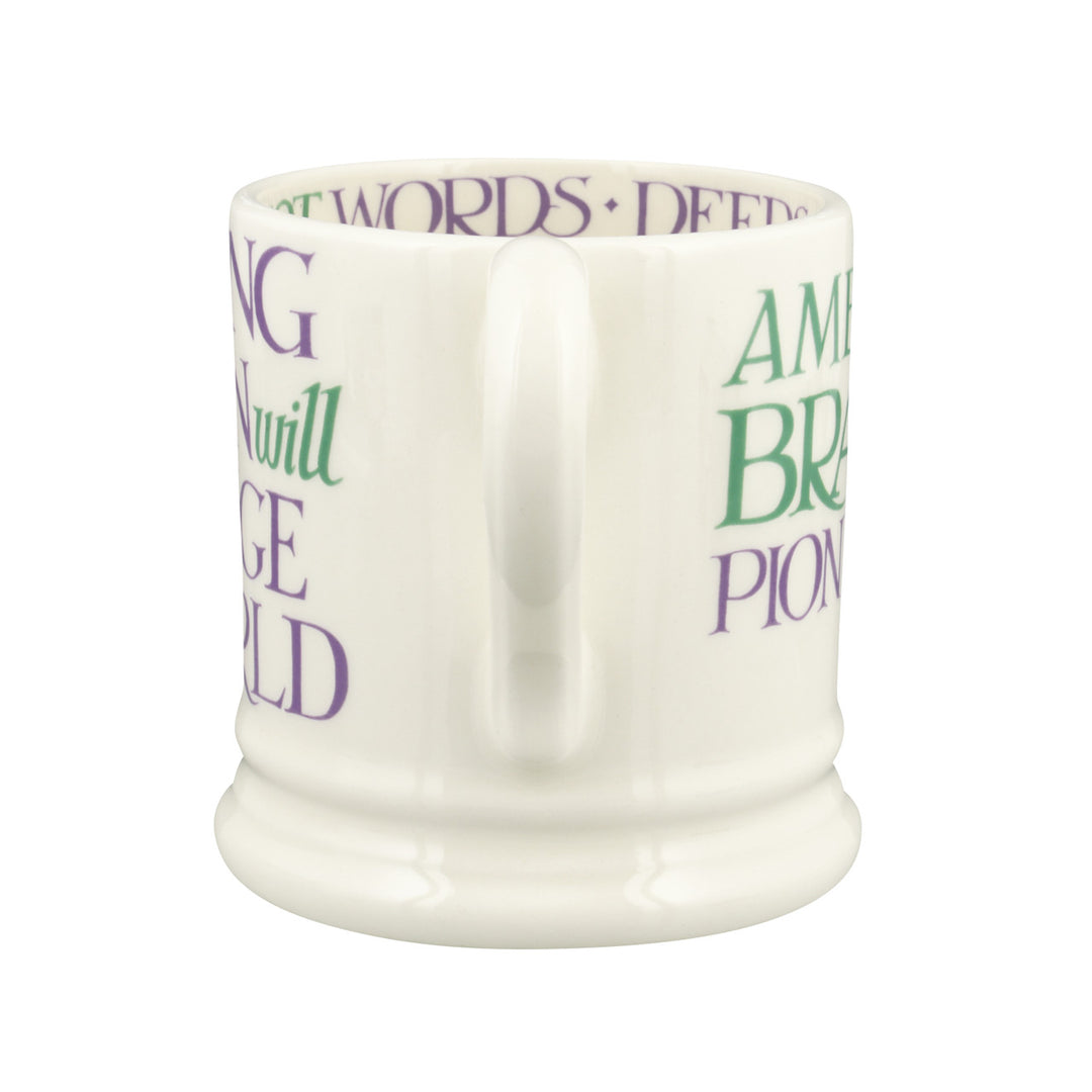 Emma Bridgewater Purple Toast Change Our World Half Pint Mug