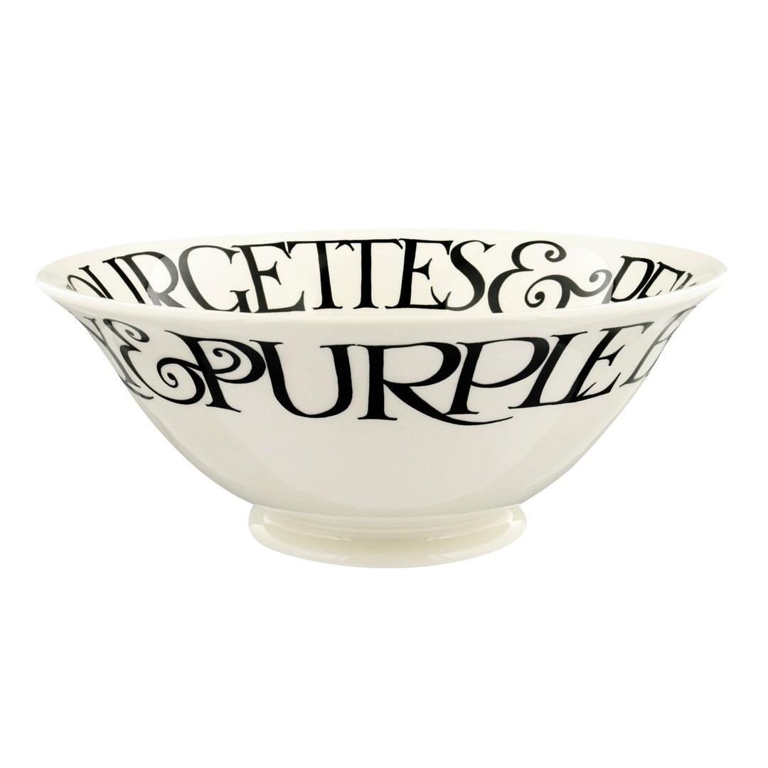 Emma Bridgewater Black Toast Courgettes & Peas Medium Serving Bowl