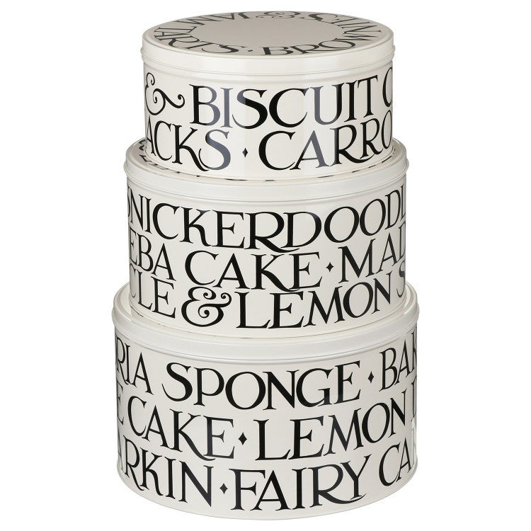 Emma Bridgewater Black Toast Set of 3 Cake Tins