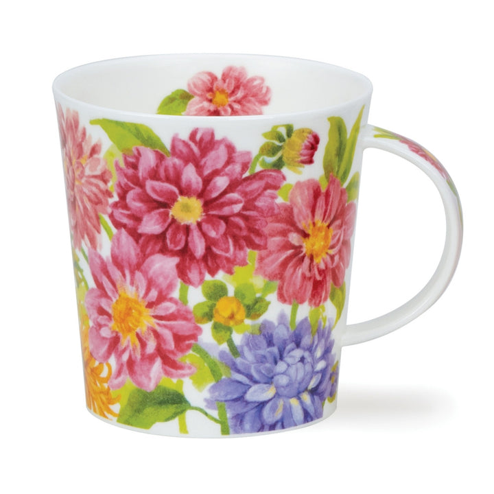 Dunoon Lomond Flora Bonita Mug - Dahlia. Handmade in England.