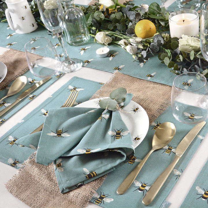 Sophie Allport Bees Fabric Placemat - Teal