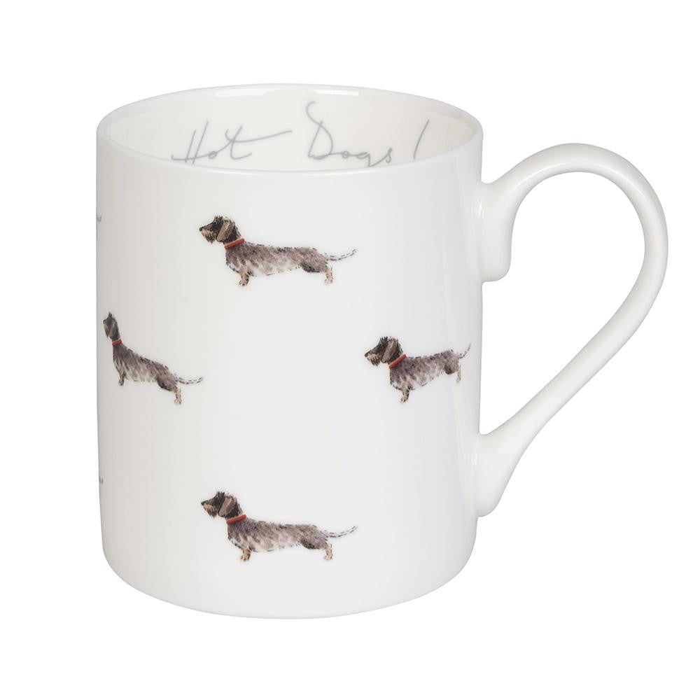 Sophie Allport bone china Hot Dogs! mug.