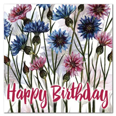 Cornflowers Birthday Greetings Card designed by Caroline Cleave for Emma Ball.